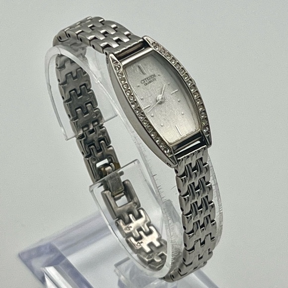 Citizen Vintage Rectangular Silver Ladies Watch Working - Picture 3 of 9